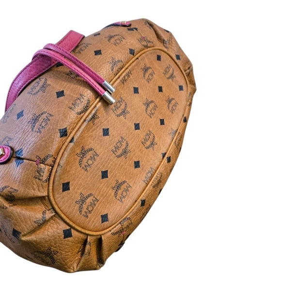 MCM Tan and Pink Shoulder Bag - Picture 4 of 6